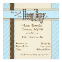 Baby shower dans le plaid faire-part personnalisé
