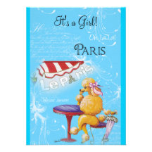 Baby shower de caniche d'abricot et de café de Par Faire-parts
