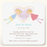 Baby shower de couples de Purple Heart de fille de invitations