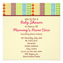 Baby shower de fille : Ours bourré par points de B Invitations