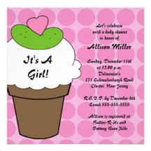 Baby shower de filles de conserves au vinaigre et  faire-parts