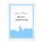 Baby shower de lt Blue Silhouette #2 do-it-yoursel invitations