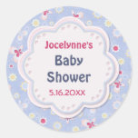 Baby shower doux de pays - personnaliser adhésifs ronds