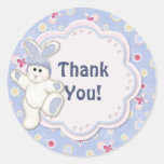 Baby shower doux de pays - personnaliser autocollants ronds