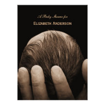 Baby shower élégant nouveau-né en photographie de  invitation personnalisable