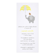 Baby shower gris et jaune d'éléphant bristols