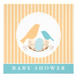 Baby shower Invitiations de nid d'oiseaux Faire-part