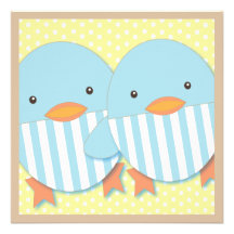 Baby shower jumeau mignon bleu de garçons invitation personnalisée