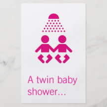 Baby shower jumeau prospectus personnalisés