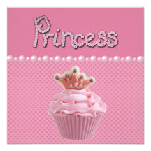 Baby shower mignon de princesse Cupcake Invitation Personnalisable
