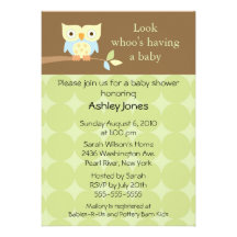 Baby shower mignon doux de neutre de hibou bristols