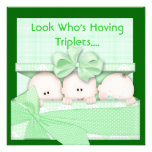 BABY SHOWER MIGNON pour l'INVITATION de TRIPLETS