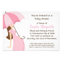 Baby shower moderne de rose de maman - fille bristols personnalisés