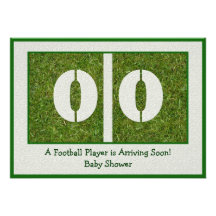 Baby shower nouveau-né de joueur de football faire-part personnalisé