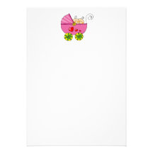Baby shower pour des jumeaux (jumelles de fille) invitations personnalisées