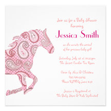 Baby shower rose de cheval de Paisley Bristols Personnalisés