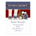 Baby shower tout le modèle d'invitation de sports cartes postales