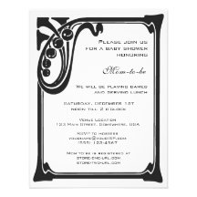 Baby shower vintage de garçon bleu de rétro jazz d invitation