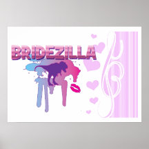 bachelorette de bridezilla épousant la douche nupt posters