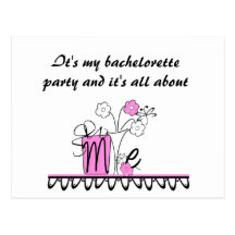 Bachelorette tout au sujet de moi cartes postales