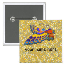 Badge nominatif de papillon
