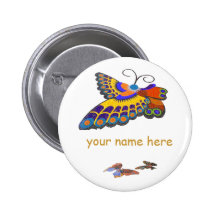 Badge nominatif de papillon