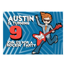 Badine la 9ème invitation de bleu d'anniversaire d