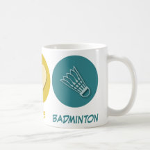 Badminton d'amour de paix mugs