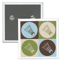 Badminton d'art de bruit badge avec épingle