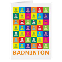 Badminton d'art de bruit cartes de vœux