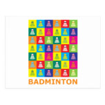 Badminton d'art de bruit cartes postales