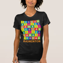 Badminton d'art de bruit t-shirts
