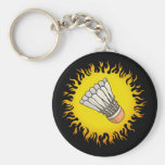 Badminton flamboyant porte-clé
