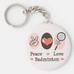 Badminton Keychain d'amour de paix Porte-clés