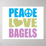 Bagels d'amour de paix poster