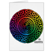 Bagout de Fairie - Celtic Knotwork d'arc-en-ciel Carte