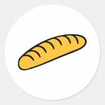 Baguette de pain autocollants