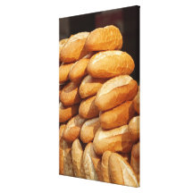 Baguette, pain, en vente dans la rue par le colpor toiles tendues sur châssis
