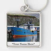 Baie de beauté, bateau de crabe dans le port néerl porte-clé