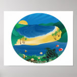 Baie Hawaï de Hanauma Affiche