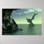 Baie minérale à la crique verte posters