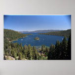 Baie verte, le lac Tahoe, la Californie, Etats-Uni Posters