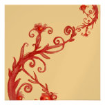BAIES MAGIQUES, or métallique blanc rouge Invitations Personnalisables