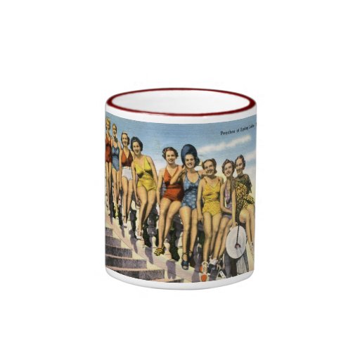 Baigner des pêches de beauté, cru de lac spring tasse
