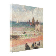Baigner Dieppe par Gauguin, impressionisme vintage Impressions Sur Toile
