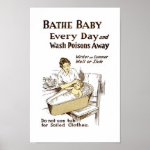 Baignez votre bébé chaque jour posters