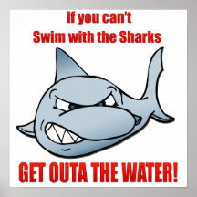 Bain avec les requins posters