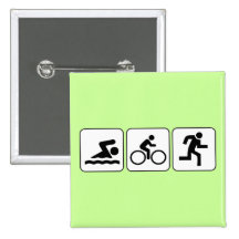 Bain, vélo, course - triathlon badge avec épingle