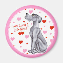 Baiser bleu de great dane UC Aimants