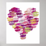 Baiser d'affiche de coeurs